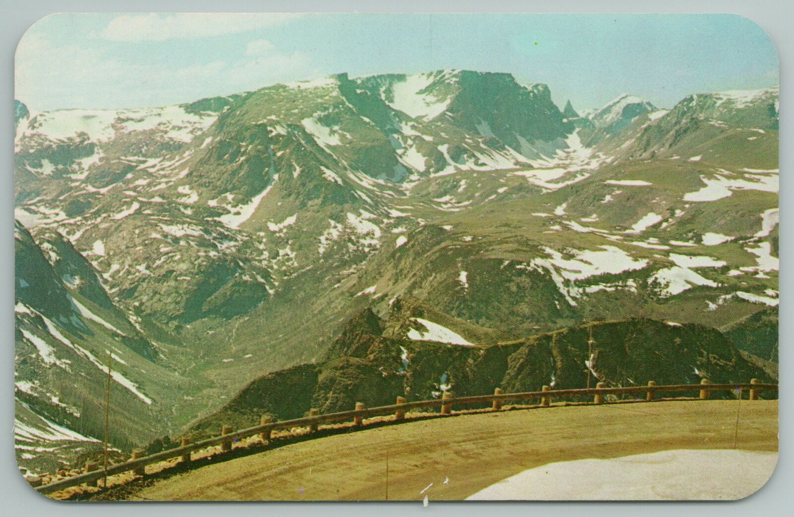 Yellowstone Nat Park Colorado~Beartooth Mts From Hwy US 12~Vintage Postcard